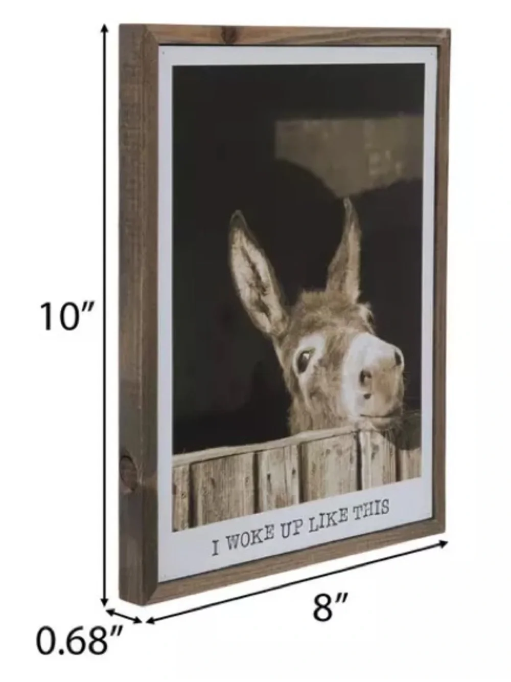 Donkey 'I Woke Up Like This' Framed Wall Art - start the day with some ass! - Picture 3 of 3